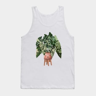 Cute Plant Illustration, Philodendron Burle Marx Variegated Tank Top